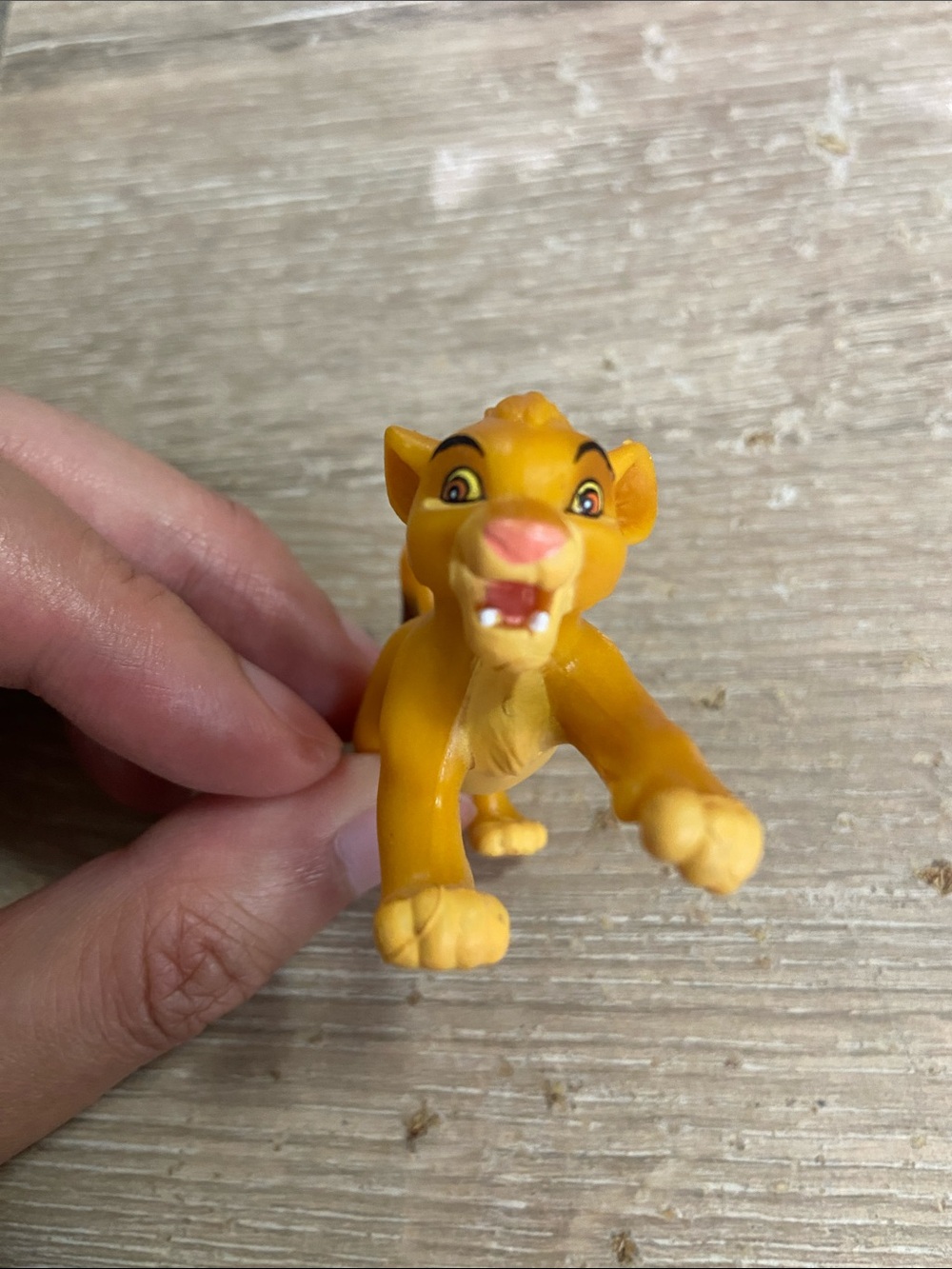 Vintage Disney The Lion King Child Simba Running Plastic Figure 1.5”